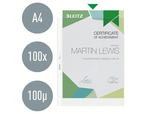 Showtas Leitz 4704 A4 11-gaats PP 0.10mm generfd