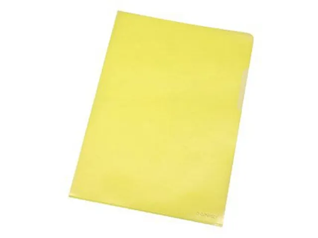 L-map A4 Geel PP Gekorreld 0.12mm Pak 10 stuks