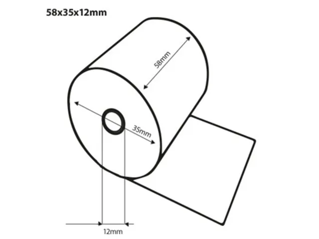 Kassarol Qbasic 58x35x12mm Thermisch Thermorol