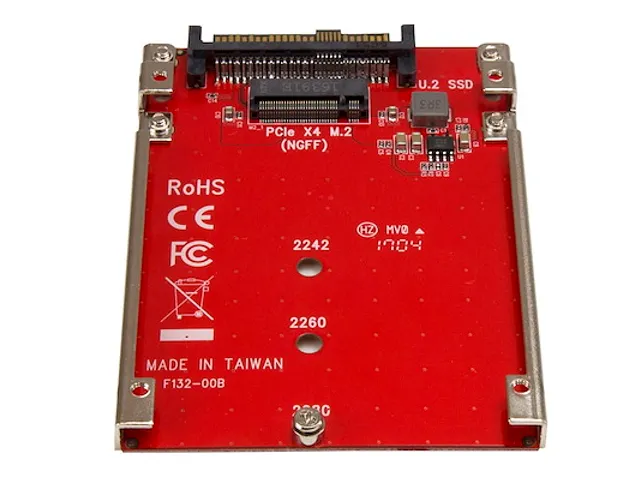 M.2 schijf naar U.2 (SFF-8639) host adapter voor M.2 PCIe NVMe SSDs