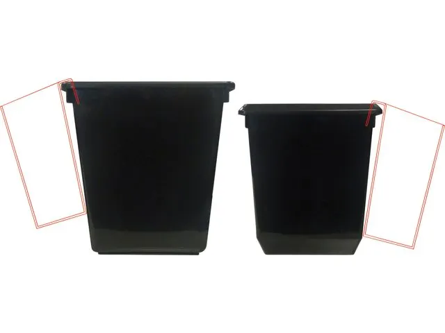 Bac pour corbeille carrée et conique gris