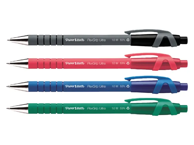 Balpen Paper Mate Flexgrip Ultra retractable zwart