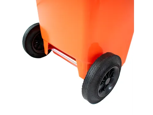Container met rozet 120 Liter Oranje