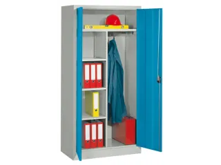 Dossier-/Kledingkast Hxbxd 1950x1000x600mm Ral7035 Front Ral5012 - 2