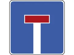verkeersbord,doodlopende weg,conform StVO,aluminium,retro-reflecterend