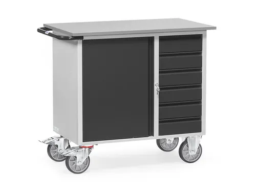 Werkplaatswagens Van Staalplaat 2450 Ral7035 Front Ral7016 6 Laden