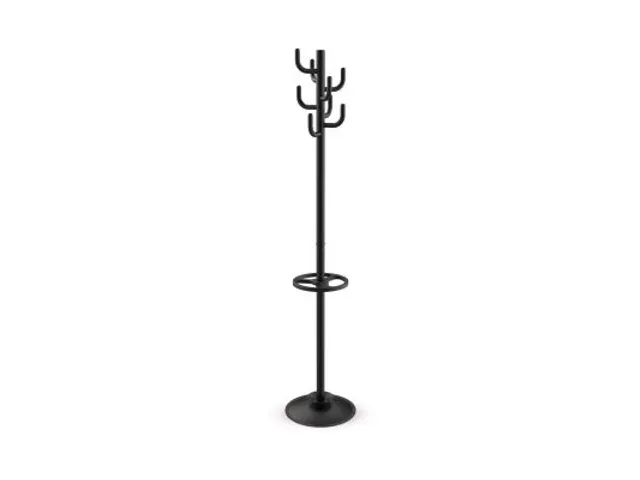 Staande kapstok MAULpolaris 177cm 8 haken met Paraplubak Zwart