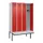 locker met bank,HxBxD 2120x1200x815mm,4vak,vak B 300mm,cilinderslot