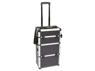 Gereedschapskoffer Aluminium Trolley 370x270x670mm Zwart - 1
