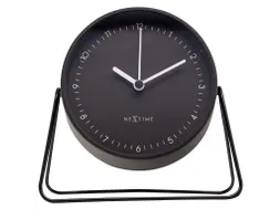 Wekker Nextime Berlin Table 14x13 cm zwart metaal