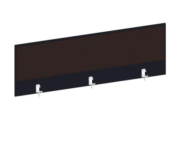 baliepaneel,v. bureau,aanbouw achter,B 1400mm,CC-zwart,BN2036-bruin