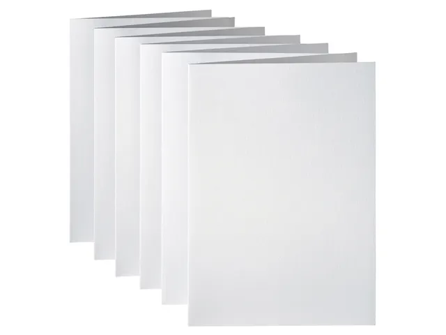 Carte de correspondance Papicolor double 105x148mm blanc perle métall