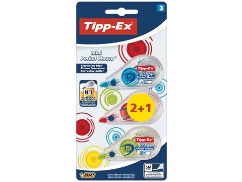 correctieroller Mini Pocket Mouse Fashion 2+1 gratis