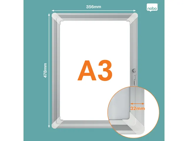 Cadre clipsable Nobo Premium Plus verrouillable A3