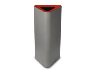 afvalbak,60l,HxBxD 800x380x380mm,romp staal grijs,gesloten - 4