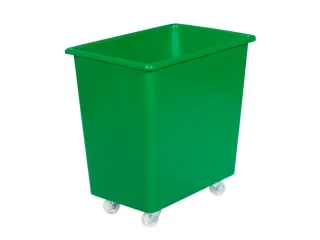 Verrijdbare Rechthoekige Bak 135 Liter Hxbxd 670X660X432Mm Pe Groen - 1