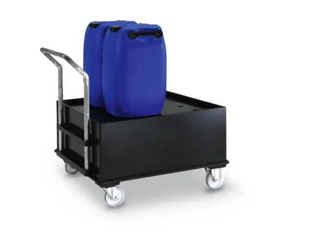 Chariot de rétention polyéthylène HxlxP 1080x870x1020mm 1x220l