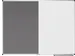 Tableau Combi UNITE feutre gris-tableau blanc 90x120cm