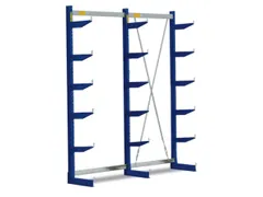 Draagarmstelling 2480x2557x600mm 6etages 525kg/etage Ral5010