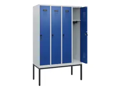 schoollocker,HxBxD 1950x1200x500mm,4vak,vak B 300mm,draaigrendel