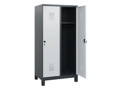 schoollocker,HxBxD 1630x800x500mm,2vak,vak B 400mm,draaigrendel,voeten