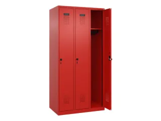 locker,HxBxD 1850x900x500mm,3vak,vak B 300mm,draaigrendel - 2
