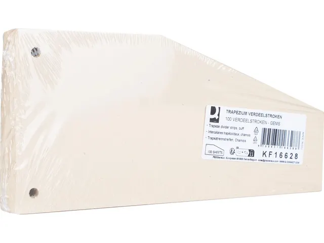 Trapezium 190g/m² karton 2-gaats verdeelstroken 100 stuks gems