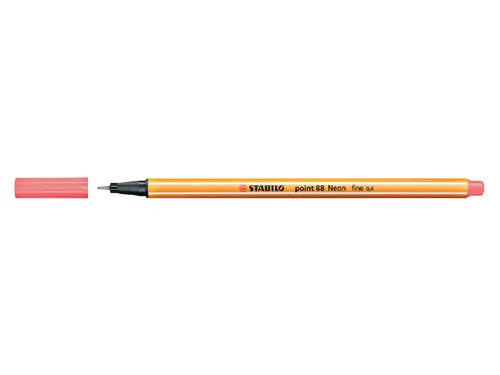 Fineliner STABILO point 88/040 neon rood 0.4mm