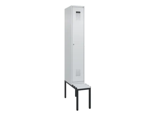locker met bank,voor scheiding van kleding,HxBxD 2120x300x815mm,1vak