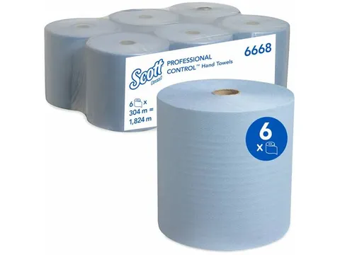 Scott 6668 handdoekrol Airflex 1-laags Blauw