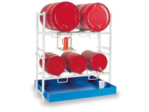 Complete Aanbieding Stapelframes 3x60l 2x200l Opvangbak Verzinkt