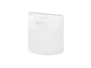 afvalbak,20l,HxBxD 388x395x195mm,wandmontage,romp staal wit - 2