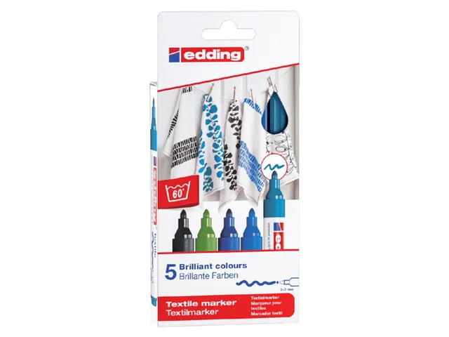 Viltstift edding 4500 textiel rond 2-3mm koel assorti