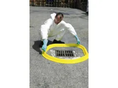 Flexibele afsluitbarrière,v. chemicaliën,HxLxB 100x3000x70mm,PU,geel