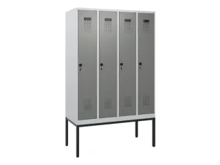 schoollocker,HxBxD 1950x1200x500mm,4vak,vak B 300mm,draaigrendel - 2