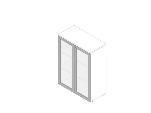 vitrinekast HxBxD 1232x900x450mm frame 2xhouten vloer 3 OH romp wit