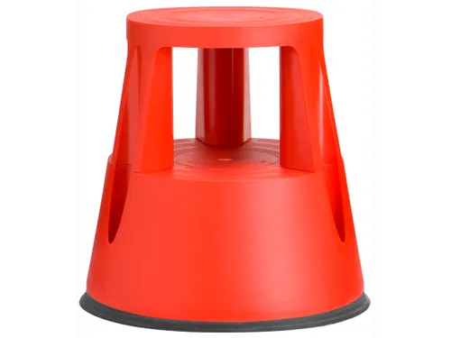 Opstapkruk 150kg Rood Met Wielen