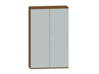 Kantoorkast 1920x1000x430mm Decor Romp Noten Decor Front Lichtgrijs - 1
