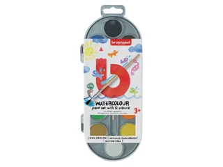 Verfdoos Bruynzeel Kids 12 kleuren waterverf - 1