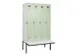 locker met bank,voor scheiding van kleding,HxBxD 2120x1200x815mm,4vak