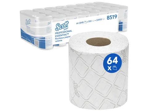 Toiletpapier Scott Essential 2-laags 350 vel wit 8519