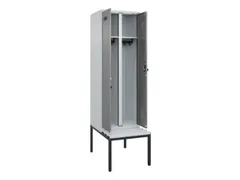 locker met bank,voor scheiding van kleding,HxBxD 2120x600x815mm,2vak