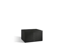 tekeningenkast,HxBxD 760x1350x960mm,romp RAL7021,front RAL3003