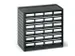 ESD-assortimentskast,HxBxD 290x310x180mm,24lade(n),laden zwart