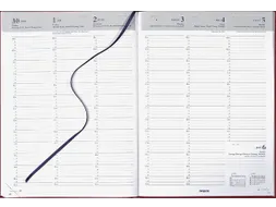 Agenda 2027 Brepols Omega Lima 7dagen/2pagina's bordeaux