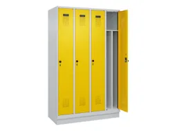 locker voor scheiding van kleding,HxBxD 1950x1200x500mm,4vak