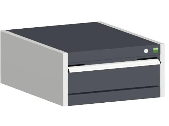 ladekast HxBxD 250x525x650mm 1lade RAL7035 front RAL7016