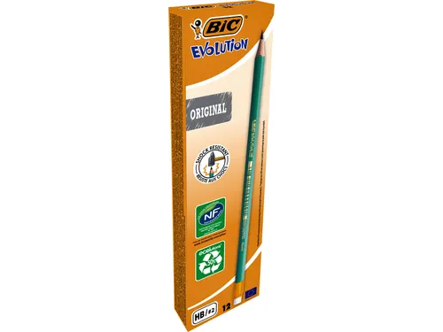 Potlood Bic Evolution ecolutions 655 zeshoekig HB met gumtop