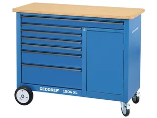 GEDORE 1504 XL Roller werkbank 1,25m breed met 7laden - 1