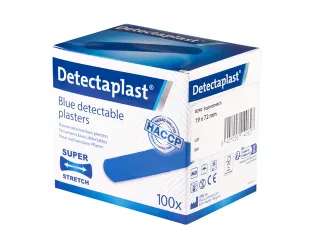 Elastische blauwe textielpleister Detectaplast 19x72mm 100 stuks - 1